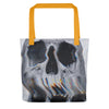 Wavy Skull // All Over Printed Tote Bag