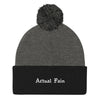 A.P. Logo //Pom Pom Knit Hat