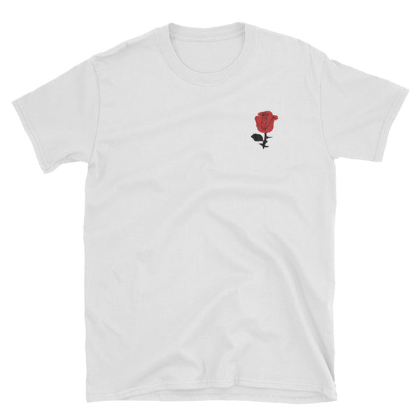 Embroidered Rose // Short-Sleeve Unisex T-Shirt