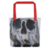 Wavy Skull // All Over Printed Tote Bag